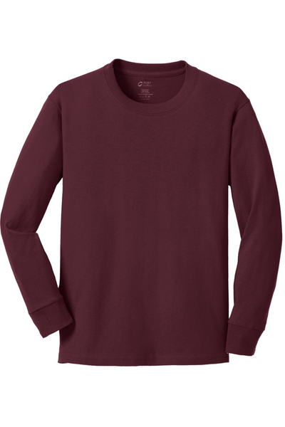 Youth Port & Company Long Sleeve Core Cotton Tee