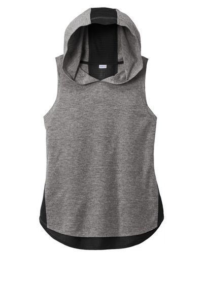 Sport-Tek Ladies PosiCharge Tri-Blend Wicking Draft Hoodie Tank