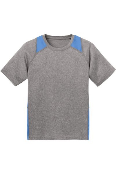 Sport-Tek® Youth Heather Colorblock Contender™ Tee