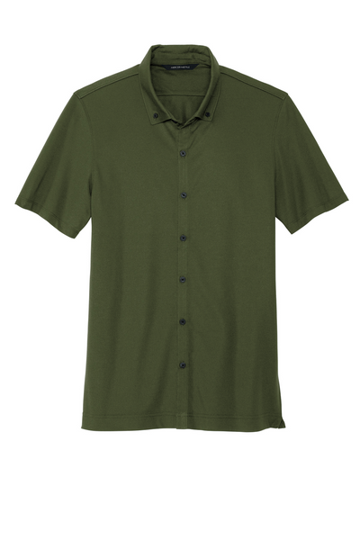 MERCER+METTLE Stretch Pique Full-Button Polo