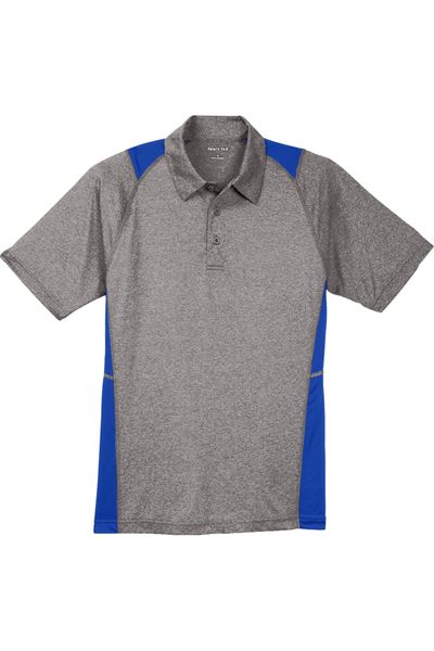 Sport-Tek Heather Colorblock Contender Polo