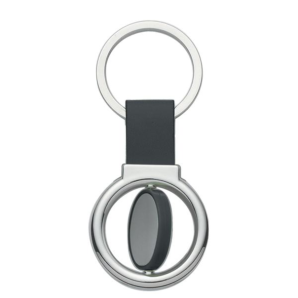 Circular Metal Spinner Key Tag