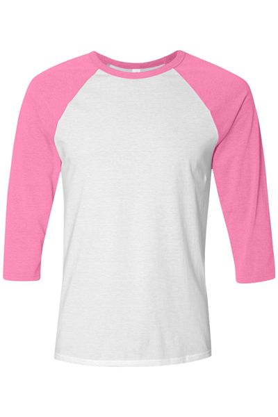 BELLA + CANVAS Unisex Three-Quarter Sleeve Baseball Tee