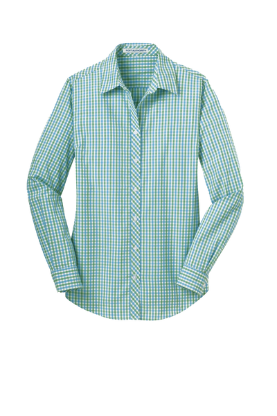 Port Authority Ladies Long Sleeve Gingham Easy Care Shirt