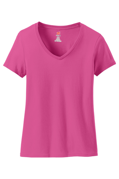 Hanes Ladies Nano-T Cotton V-Neck T-Shirt
