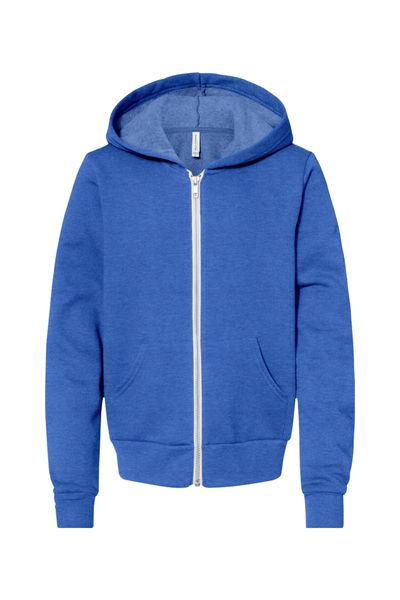 Youth BELLA + CANVAS Sponge Fleece Full-Zip Hoodie