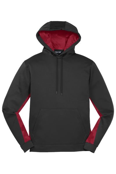 Sport-Tek® Sport-Wick® CamoHex Fleece Colorblock Hooded Pullover