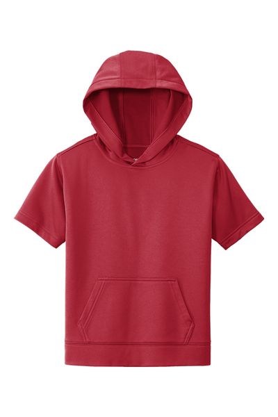 Sport-Tek Youth Sport-Wick ® Fleece Short Sleeve Hooded Pullover