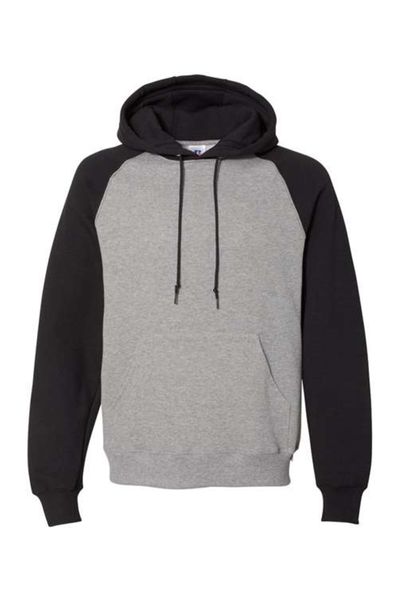 Russell Athletic Dri Power Colorblock Raglan Hooded Sweatshirt