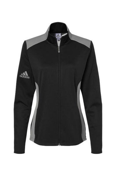 Adidas Women's Textured Mixed Media Full-Zip Jacket
