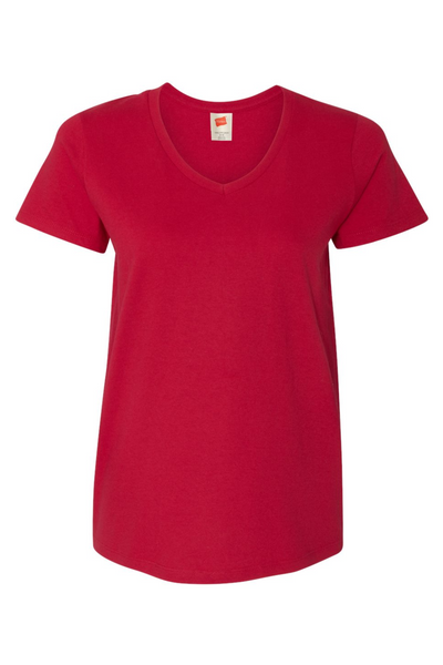 Hanes Essential-T Women’s V-Neck Short Sleeve T-Shirt