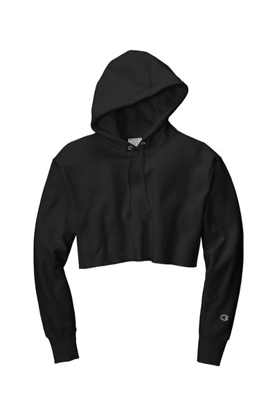 Champion Women's Reverse Weave Cropped Cut-Off Hooded Sweatshirt