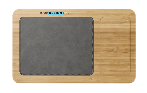Auden Bamboo Wireless Charging Mouse Pad