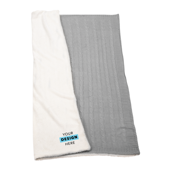 Field & Co.® Cable Knit Sherpa Blanket