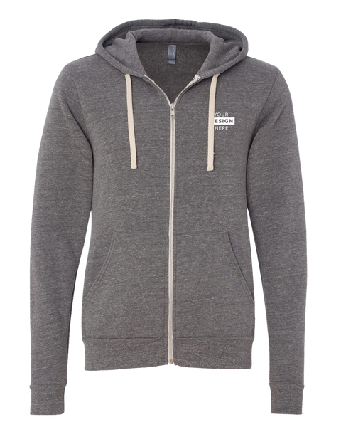 BELLA+CANVAS Unisex Triblend Sponge Fleece Full-Zip Hoodie.