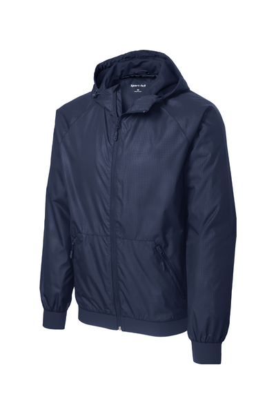 Sport-Tek® Embossed Hooded Wind Jacket