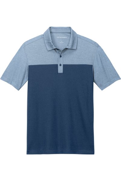 Port Authority Fine Pique Blend Blocked Polo