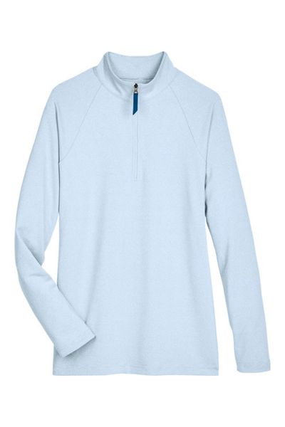Devon & Jones CrownLux Performance Ladies' Clubhouse Micro-Stripe Quarter-Zip