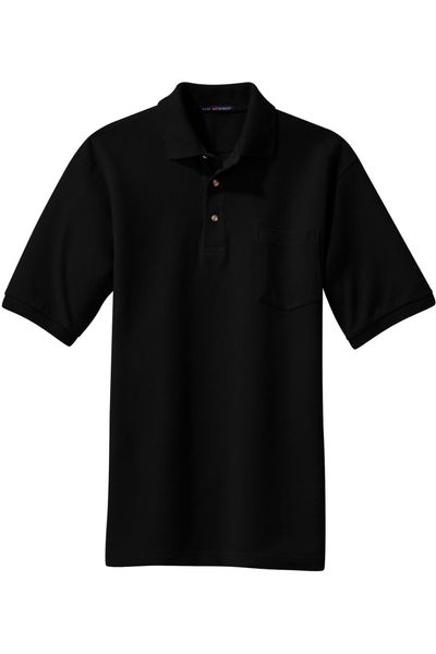 Port Authority Heavyweight Cotton Pique Polo with Pocket