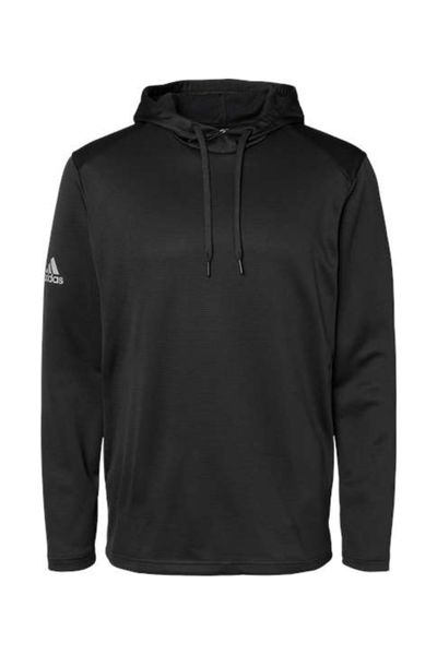 Adidas Textured Mixed Media Hooded Sweatshirt