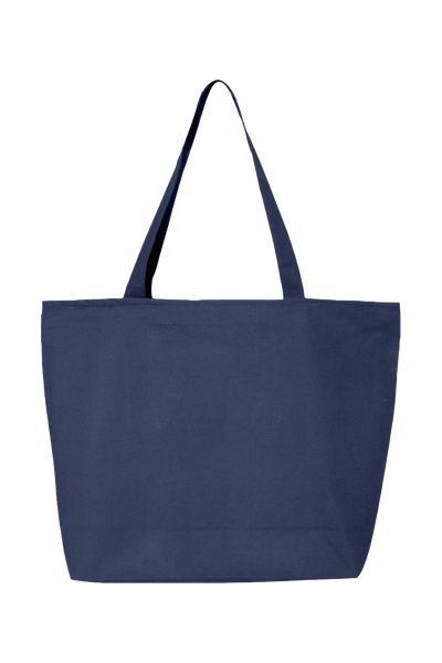 Q-Tees 24.5L Canvas Zippered Tote