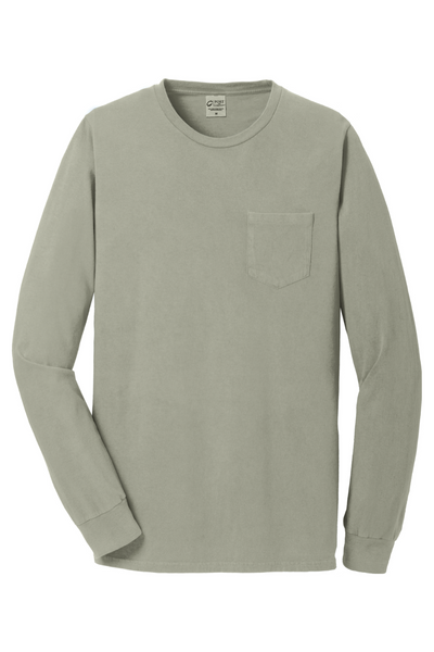 Port & Company Garment-Dyed Long Sleeve Pocket Tee