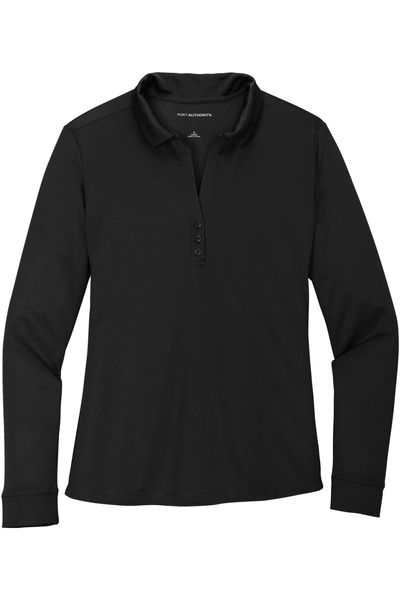 Port Authority Ladies Silk Touch Performance Long Sleeve Polo