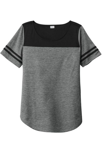 Sport-Tek Ladies PosiCharge Tri-Blend Wicking Fan Tee