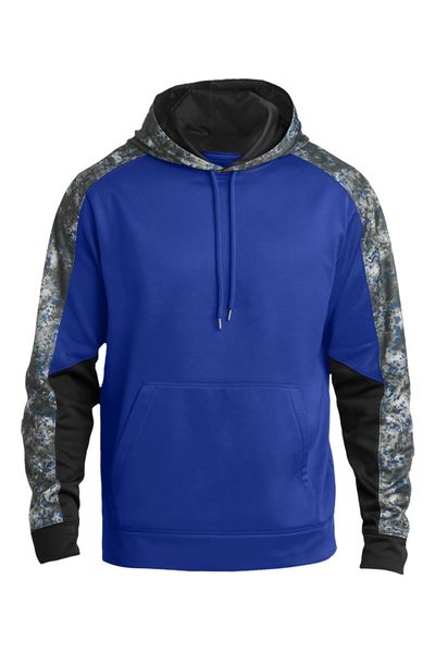 Sport-Tek® Sport-Wick® Mineral Freeze Fleece Colorblock Hooded Pullover