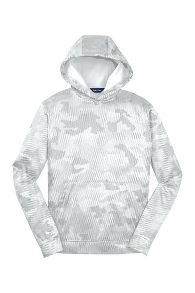 Youth Sport-Tek Sport-Wick CamoHex Fleece Hooded Pullover