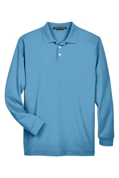 Devon & Jones Men's Pima Piqué Long-Sleeve Polo