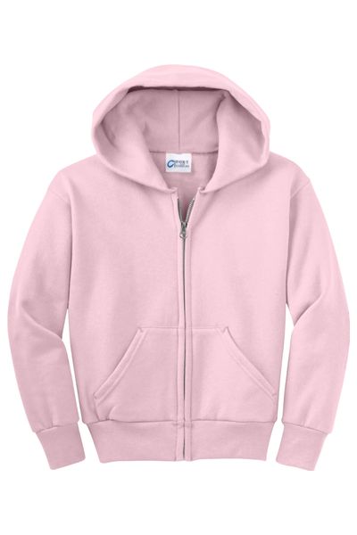 Port & Company Youth Core Fleece Full-Zip Hooded Sweatshirt